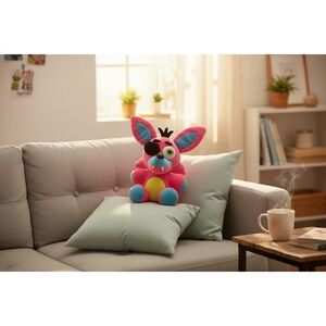 Five Nights at Freddys Blacklight Foxy Plush Neon Pink Blue 10 Inch Good Stuff
